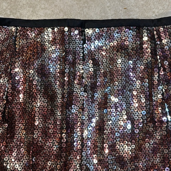 Y2K Nanette Lepore Leopard Sequin Pencil Skirt 8 Above The Knee - Picture 5 of 7